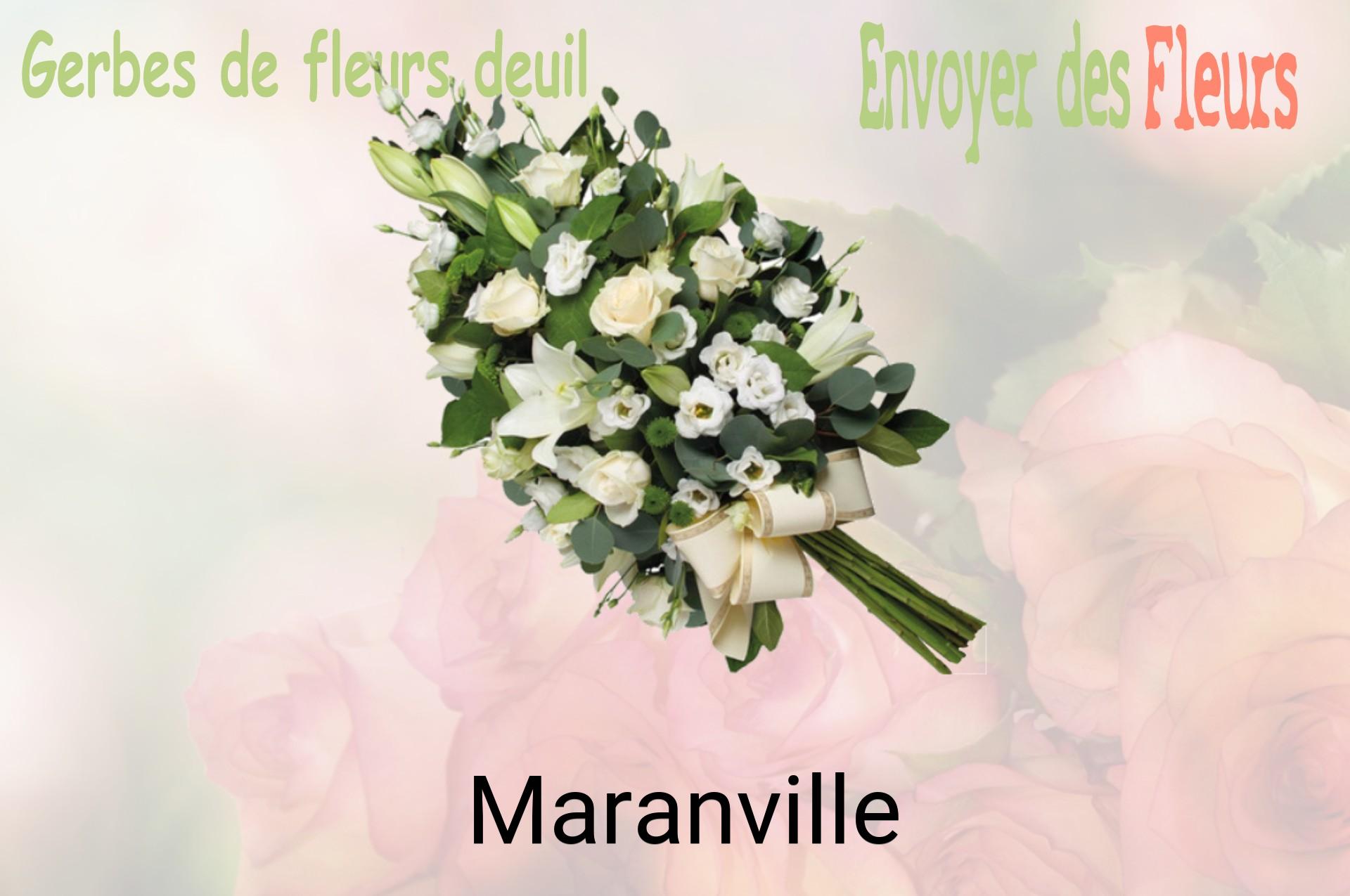 Gerbe de fleurs de deuil livrée à Maranville